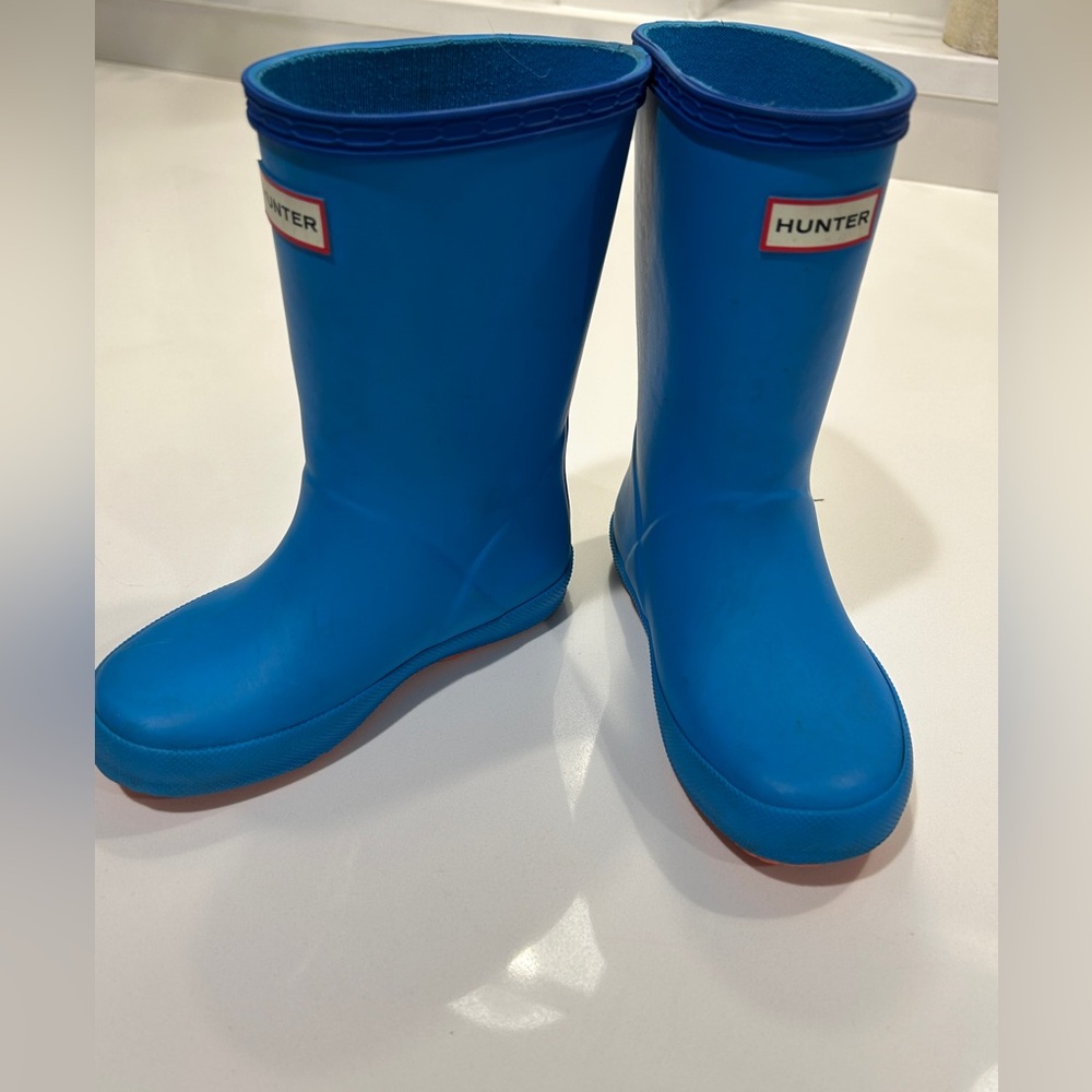 Kids Hunter Vibrant Blue Rain Boots Sz 11